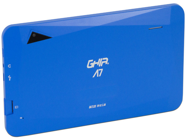 Tablet GHIA A7 WiFi:
Procesador A133 Quad Core hasta 1.5GHz,
Memoria RAM de 1GB, Almacenamiento de 16GB,
Pantalla LED Multi Touch de 7