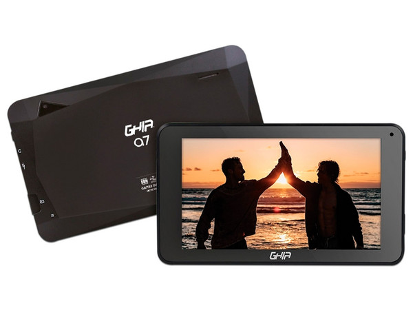 Tablet GHIA A7: 
Procesador Quad Core (hasta 1.5 GHz), 
Memoria RAM de 2GB, Almacenamiento de 16GB, 
Pantalla LED Multi Touch de 7