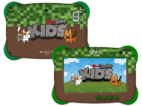 Tablet GHIA Kids Pixel: 
Procesador Penta-Core (hasta 1.8 GHz), 
Memoria RAM de 4GB, Almacenamiento de 64GB, 
Pantalla LED Multi-Touch de 7