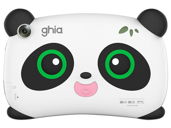 Tablet GHIA KIDS Panda Ojos Verdes:
Procesador Penta-Core (hasta 1.8 GHz), 
Memoria RAM de 4GB, Almacenamiento de 64GB, 
Pantalla LED Multi-Touch de 7
