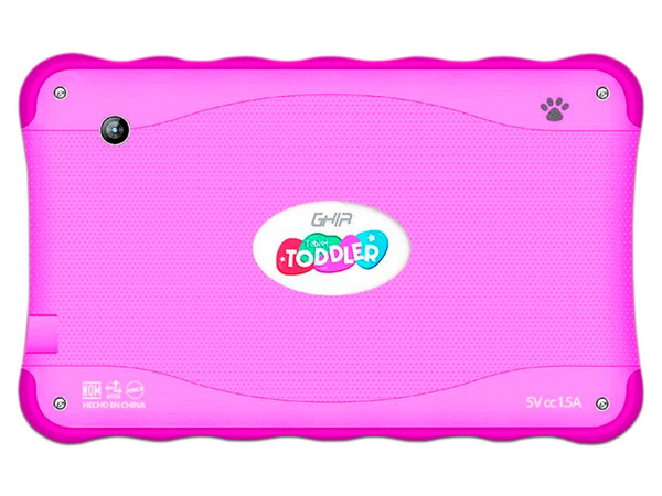 Tablet GHIA 7 Toddler,
Procesador Quad-Core (1.50 GHz),
Memoria RAM de 1GB,
Almacenamiento de 16GB,
Pantalla LED Multi touch de 7