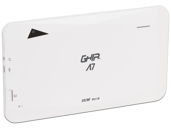 Tablet Ghia A7:
Procesador Quad Core (1.5 GHz),
Memoria RAM de 1GB, Almacenamiento de 16GB,
Soporta microSD, Pantalla de 7