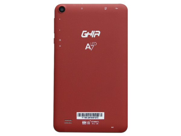 Tablet GHIA A7: 
Procesador Quad Core A50 (hasta 1.5 GHz), 
Memoria RAM de 1GB, Almacenamiento de 16GB, 
Pantalla LED Multi Touch de 7