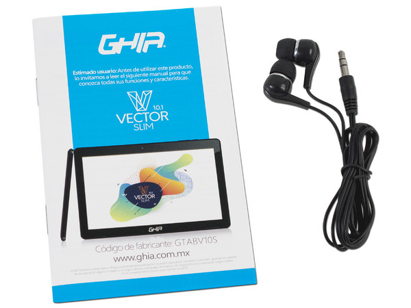 Tablet GHIA VECTOR 10.1 Slim (Notghia-258):
Quad core (Hasta 1.8GHz),
Memoria RAM de 1GB, Almacenamiento 16GB,
Pantalla de 10.1