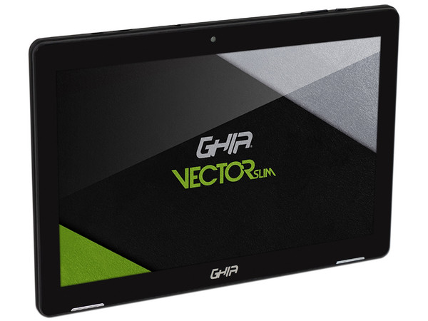 Tablet GHIA Vector Slim 10.1: 
Procesador Quad Core A50 (1.80 GHz), 
Memoria RAM de 1GB, Almacenamiento de 16GB, 
Pantalla LED Multi Touch de 10.1
