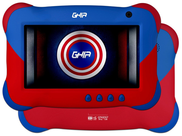 Tablet GHIA 7 Kids 2020: 
Procesador Quad Core A50 (1.50 GHz), 
Memoria RAM de 1GB, Almacenamiento de 16GB, 
Pantalla LED Multi Touch de 7