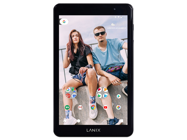 Tablet Lanix Ilium Pad RX8:
Procesador RK3326, Cortex-A35 Quad Core (hasta 1.5 GHz),
Memoria RAM de 2GB, Almacenamiento de 16GB,
Cámaras: 2MP/5MP, Pantalla Multi Touch de 8