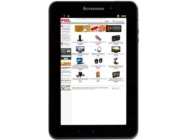 Tablet Lenovo ideapad A1 con Android 2.3, Wi-Fi, 2 Cámaras, Pantalla LED Multitouch de 7