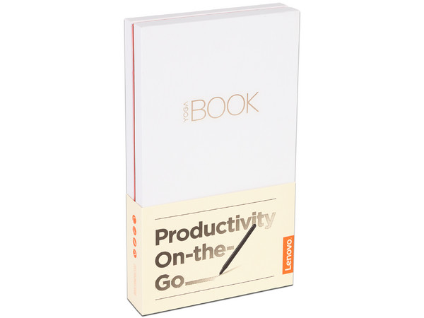 Tablet Lenovo Yoga Book:
Procesador Intel Atom x5-Z8550,
Memoria de RAM de 4GB, Almacenamiento de 64GB,
Cámaras: 2MP/8MP, Pantalla LED Multi-Touch de 10.1