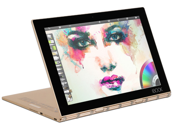 Tablet Lenovo Yoga Book:
Procesador Intel Atom x5-Z8550,
Memoria de RAM de 4GB, Almacenamiento de 64GB,
Cámaras: 2MP/8MP, Pantalla LED Multi-Touch de 10.1