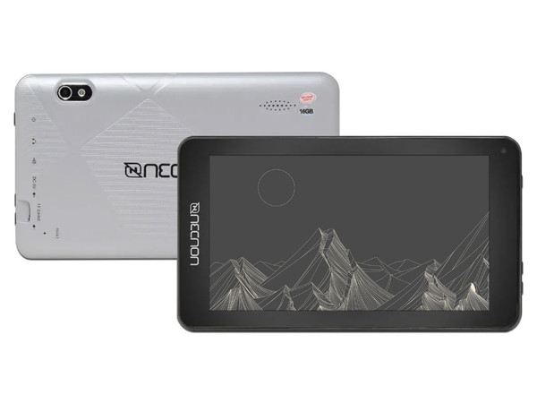 Tablet Necnon M002Q-2-PL:
Procesador Allwinner A50 (hasta 1.8 GHz),
Memoria RAM de 2GB, Almacenamiento de 16GB,
Pantalla LED Multi Touch de 7