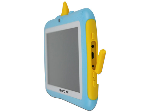 Tablet Necnon Kids M002U-2T:
Procesador Quad Core (1.8 GHz),
Memoria RAM de 1GB, Almacenamiento de 16GB,
Soporta Micro SD, Pantalla de 7