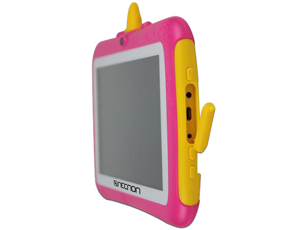 Tablet Necnon Kids M002U-2T:
Procesador Quad Core (1.8 GHz),
Memoria RAM de 1GB, Almacenamiento de 16GB,
Soporta Micro SD, Pantalla de 7