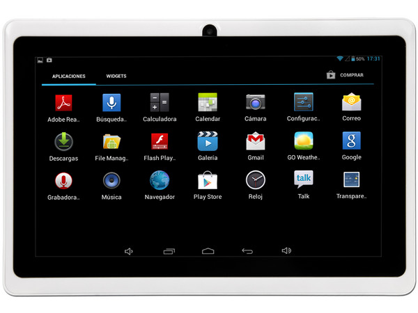 Tablet 7 con Android 4.2, Wi-Fi, 2 Cámaras, Pantalla Multi-touch Capacitiva de 7