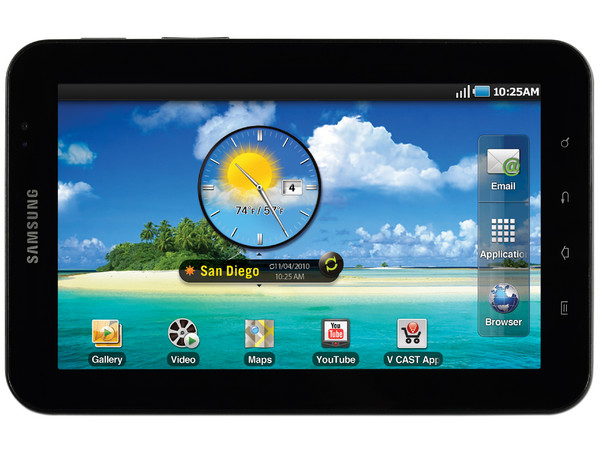 Tablet Samsung Galaxy Tab con Android 2.2, Wi-Fi, 2 Cámaras, Pantalla Multitouch de 7