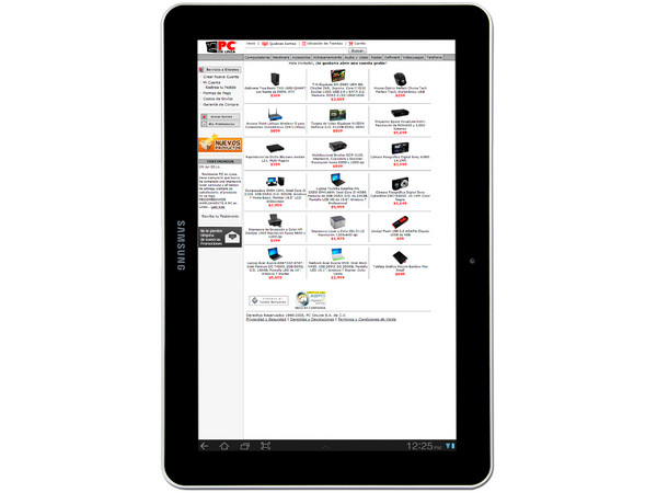 Tablet Samsung Galaxy Tab con Android 3.1 Honeycomb, Wi-Fi, 2 Cámaras, Pantalla Multitouch capacitiva de 10.1