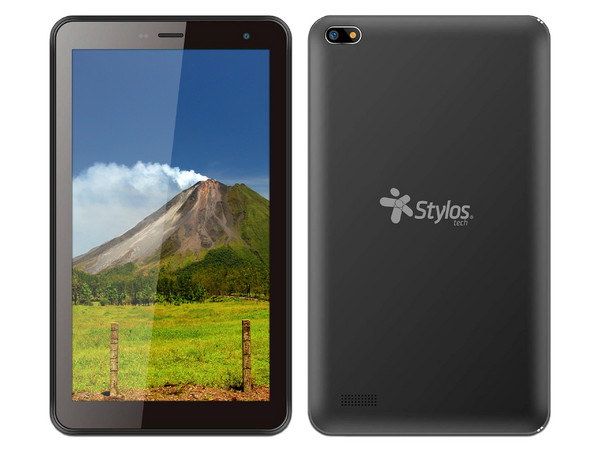 Tablet Stylos 3G:
Procesador Quad Core (1.3 GHz),
Memoria RAM de 1GB, Almacenamiento de 16GB,
Pantalla de 7