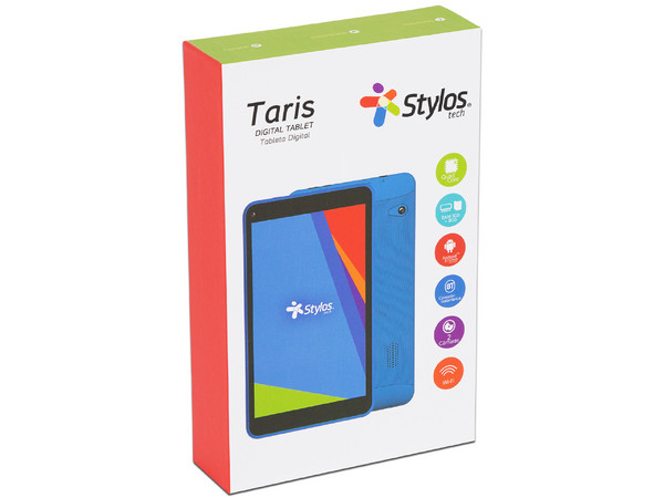 Tablet Stylos Tech Taris:
Procesador Quad-Core (1.4 GHz),
Memoria RAM de 1GB, Almacenamiento de 8GB,
Pantalla LED Multi-Touch de 7