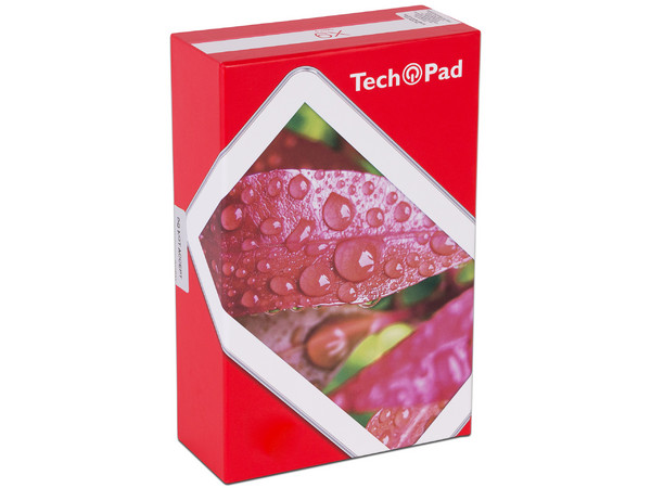 Tablet TechPad X9:
Procesador Rockchip RK3126 Quad Core (1.30 GHz),
Memoria RAM de 1GB , Almacenamiento de 16GB,
Doble Cámara, Pantalla Multi-Touch de 9