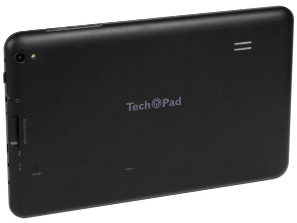 Tablet TechPad X9:
Procesador RK3126C Quad Core (1.20 GHz),
Memoria RAM de 1GB , Almacenamiento de 16GB,
Doble Cámara, Pantalla Multi-Touch de 9