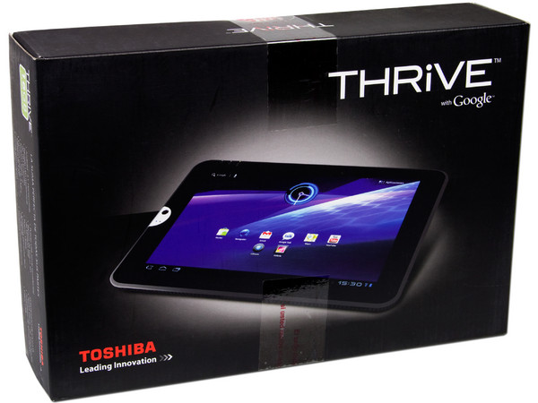 Tablet Toshiba THRiVE con Android 3.1 (Honeycomb), Wi-Fi, 2 Cámaras, Pantalla LED MultiTouch de 10.1