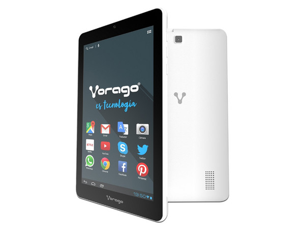 Tablet Vorago PAD-7-V3:
Procesador Rockchip 3126 Quadcore (1.3 Ghz),
Memoria RAM de 1GB, 8GB de memoria interna,
Pantalla LED Multitouch de 7