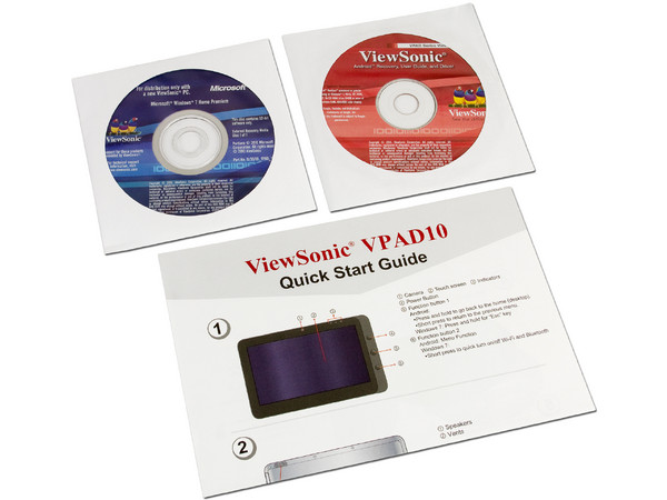 Tablet ViewSonic ViewPad 10 con Doble Sistema Operativo Windows 7 Home Premium y Android 2.2, Wi-Fi, 1 Cámara y Pantalla Multitouch de 10.1