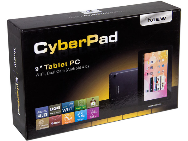 Tablet Iview CyberPad con Android 4.0, Wi-Fi, 2 Cámaras, Pantalla Multi-touch Capacitiva de 9