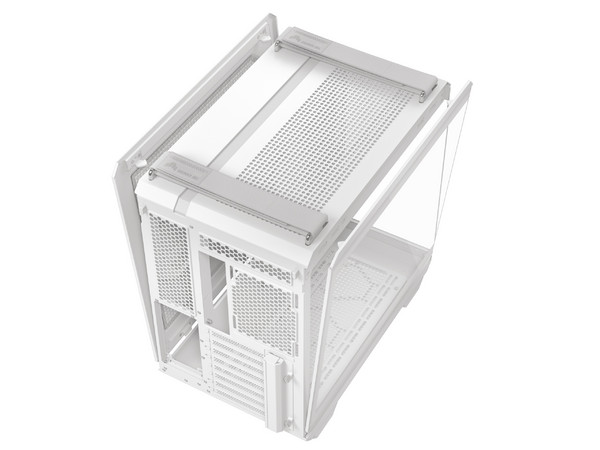 Gabinete ASUS TUF Gaming Case GT 502 Horizon, Mid Tower, ATX, Panel de Cristal Templado, No Incluye Fuente de Poder. Color Blanco.