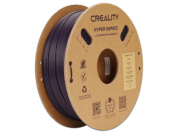 Rollo de Filamento Creality Hyper de PLA CF de 1.75mm, 1Kg. Color Purpura.