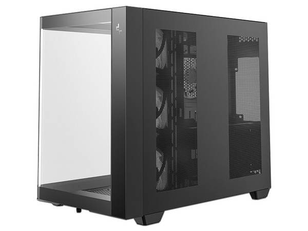 Gabinete DeepCool CG530U 4F, Mid Tower, ATX, Incluye 4 Ventiladores ARGB, Panel de Cristal Templado, No Incluye Fuente de Poder. Color Negro.
