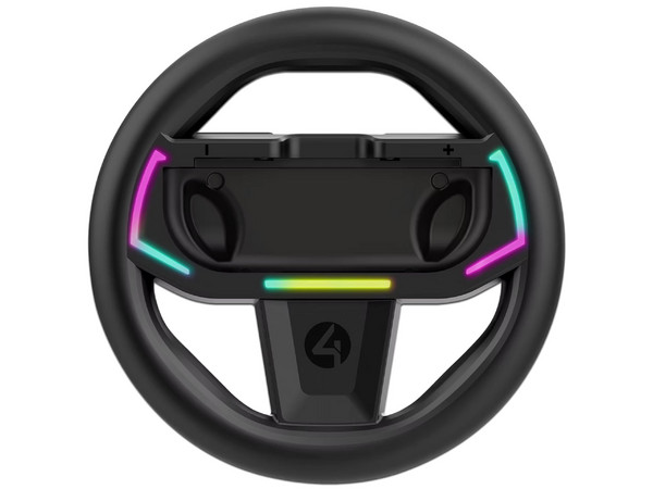 Volante 4Gamers SW-LED-RW-4G con interruptor iluminado, compatible con Nintendo Switch.
