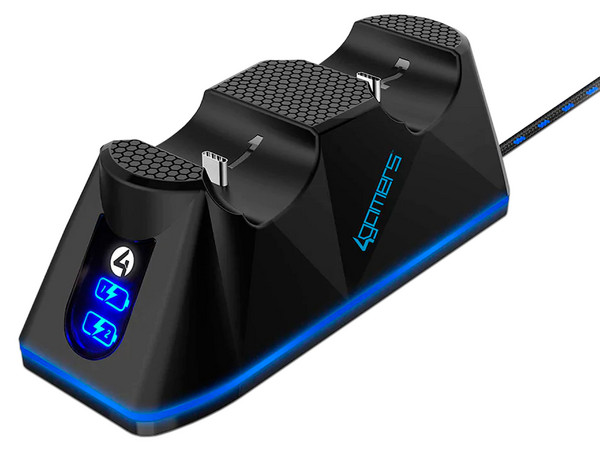 Soporte 4Gamers UGS-V1 de carga doble, para PlayStation 5. Color Negro.