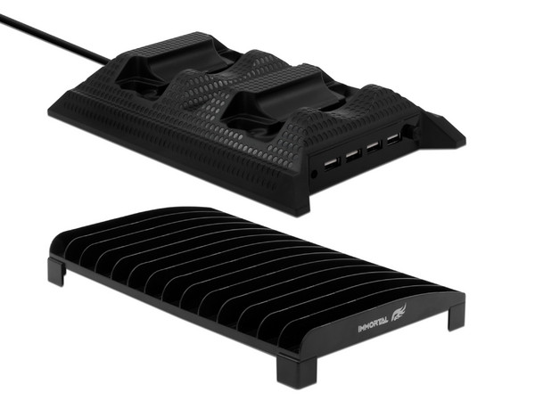 Base Enfriadora IMMORTAL IMGTXB para Xbox One Slim, USB. Color Negro.