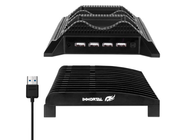 Base Enfriadora IMMORTAL IMGTXB para Xbox One Slim, USB. Color Negro.