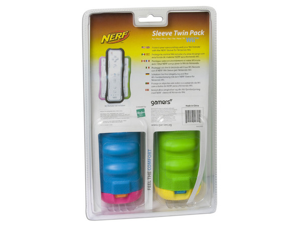 Dos Estuches Nerf Sleeve para control de Nintendo Wii.