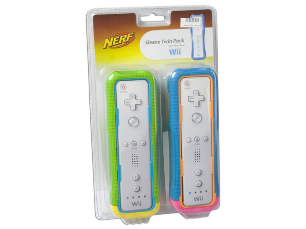 Dos Estuches Nerf Sleeve para control de Nintendo Wii.