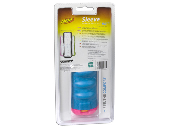 Estuche Nerf Sleeve para control de Nintendo Wii. Color Azul