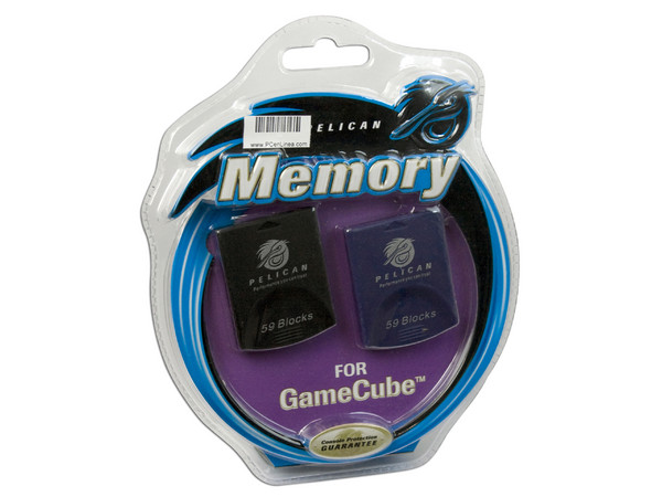 2 Memorias Pelican de 59 bloques para GameCube