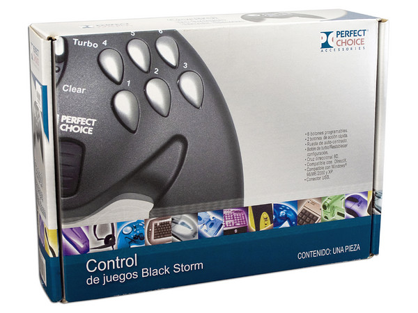 Game Pad Perfect Choice Black Storm para PC conector USB