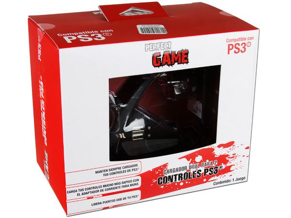 Cargador Dual Perfect Choice para 2 Controles de PlayStation 3