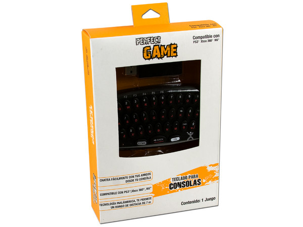 Teclado inalámbrico multi-consola Perfect Choice compatible con PS3, Xbox 360 y Wii