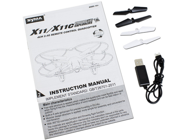 Drone SYMA X11 Hornet con batería recargable. Color Blanco