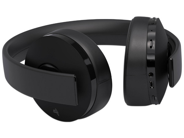 Audífonos tipo diadema Sony PlayStation 4 Wireless Headset Gold con micrófono. Color Negro.