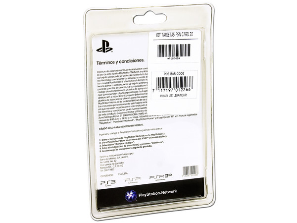 Tarjeta Pre-pago PSN CARD $20 PlayStation Network
