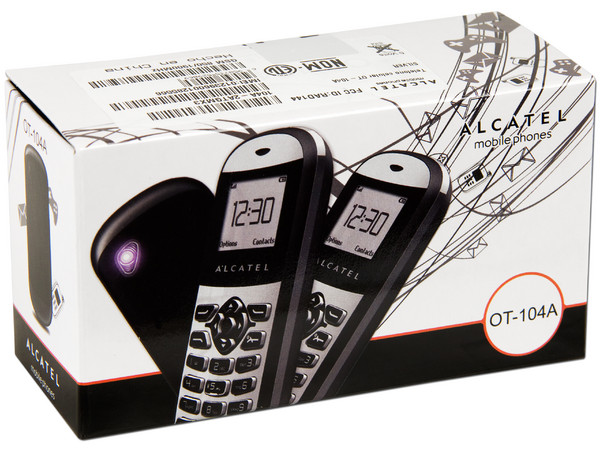 Celular ALCATEL OT-104A, Tipo barra delgado. Región 4
