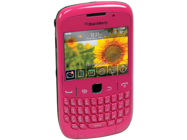 Smartphone BlackBerry Curve 8520 con teclado QWERTY, Cámara de 2 MP y Chat móvil. Color Hot Pink. Región 4