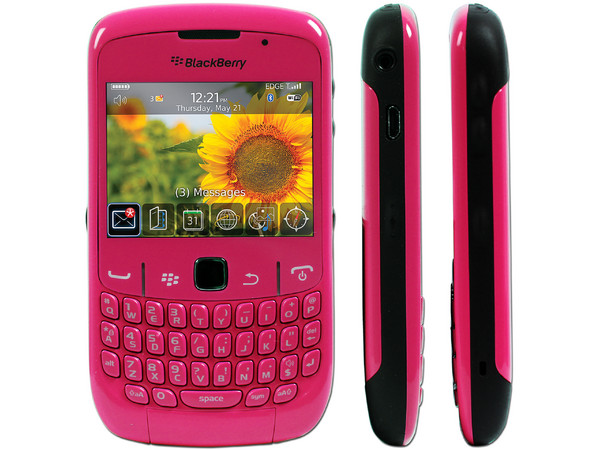 Smartphone BlackBerry Curve 8520 con teclado QWERTY, Cámara de 2 MP y Chat móvil. Color Hot Pink. Región 4