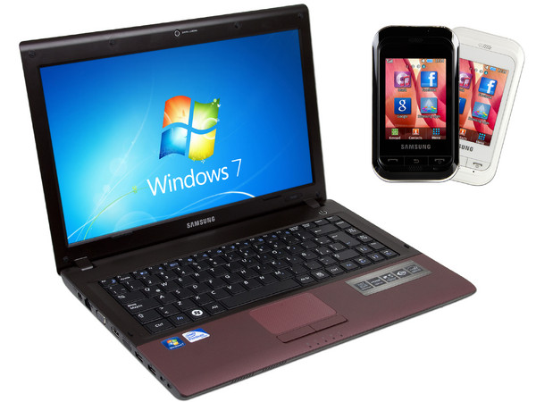 Celular Samsung C3300 Color  Blanco o Negro. Region 4 + Laptop Samsung R440-JA0DMX: Intel Pentium D.C P6100 (2.0 GHz), 2GB DDR3, D.D. 500GB, Intel HD Graphics, DVD+R DL, Pantalla 14