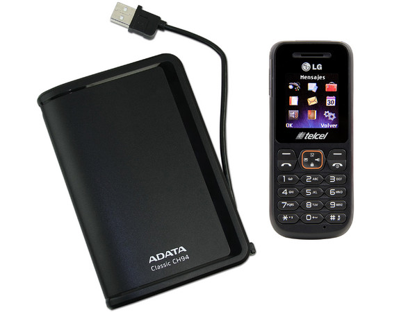 Disco Duro Portable adata Classic CH94 de 500GB, USB 2.0. Color Negro + Celular LG A100a. Región 4